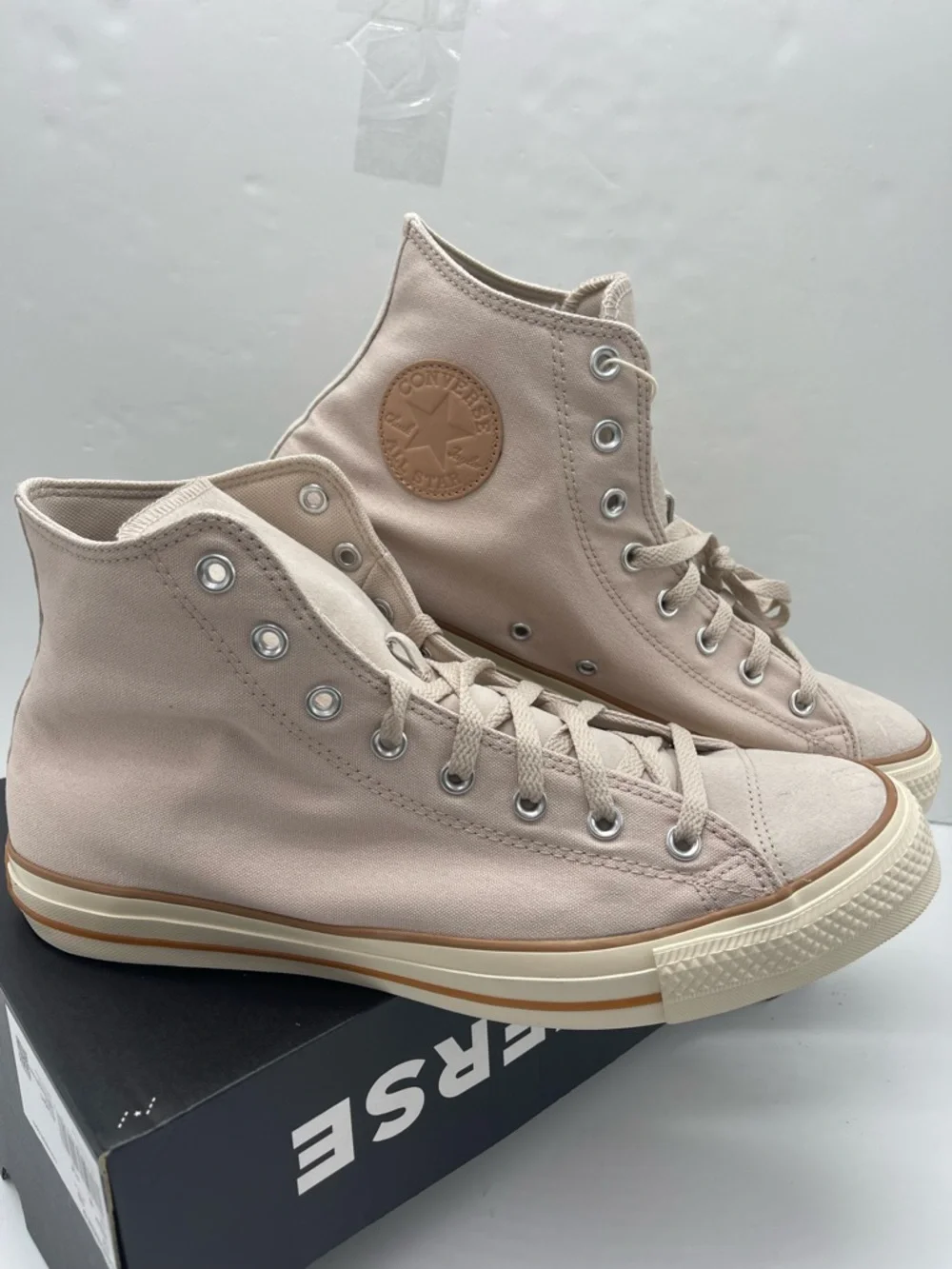 Converse Mens CTAS Hi Warm Clay Nachetta Beige A11454C High Top Sneakers Classic - Picture 6 of 16